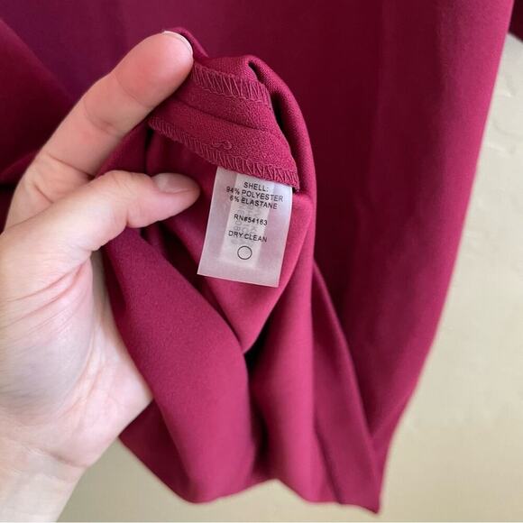 New Tommy Hilfiger Maroon Chain Long Sleeve Dress - Picture 5 of 5